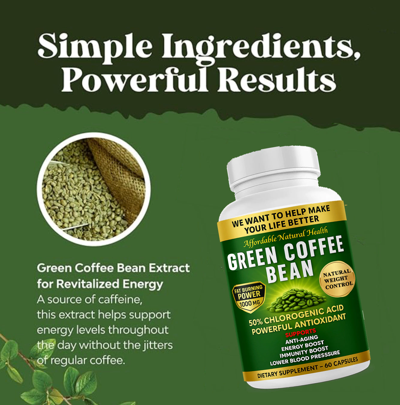 GREEN COFFEE BEAN - Natural Energy Support